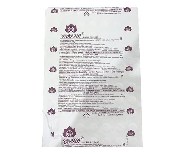 Grape guard pad SO2 keep it fresh pad packing machine